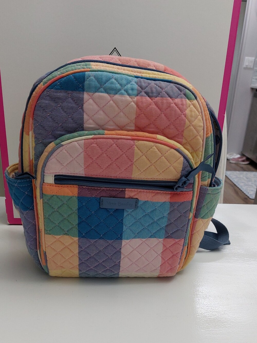 Vera Bradley Small Backpack Tropics Plaid NWOT